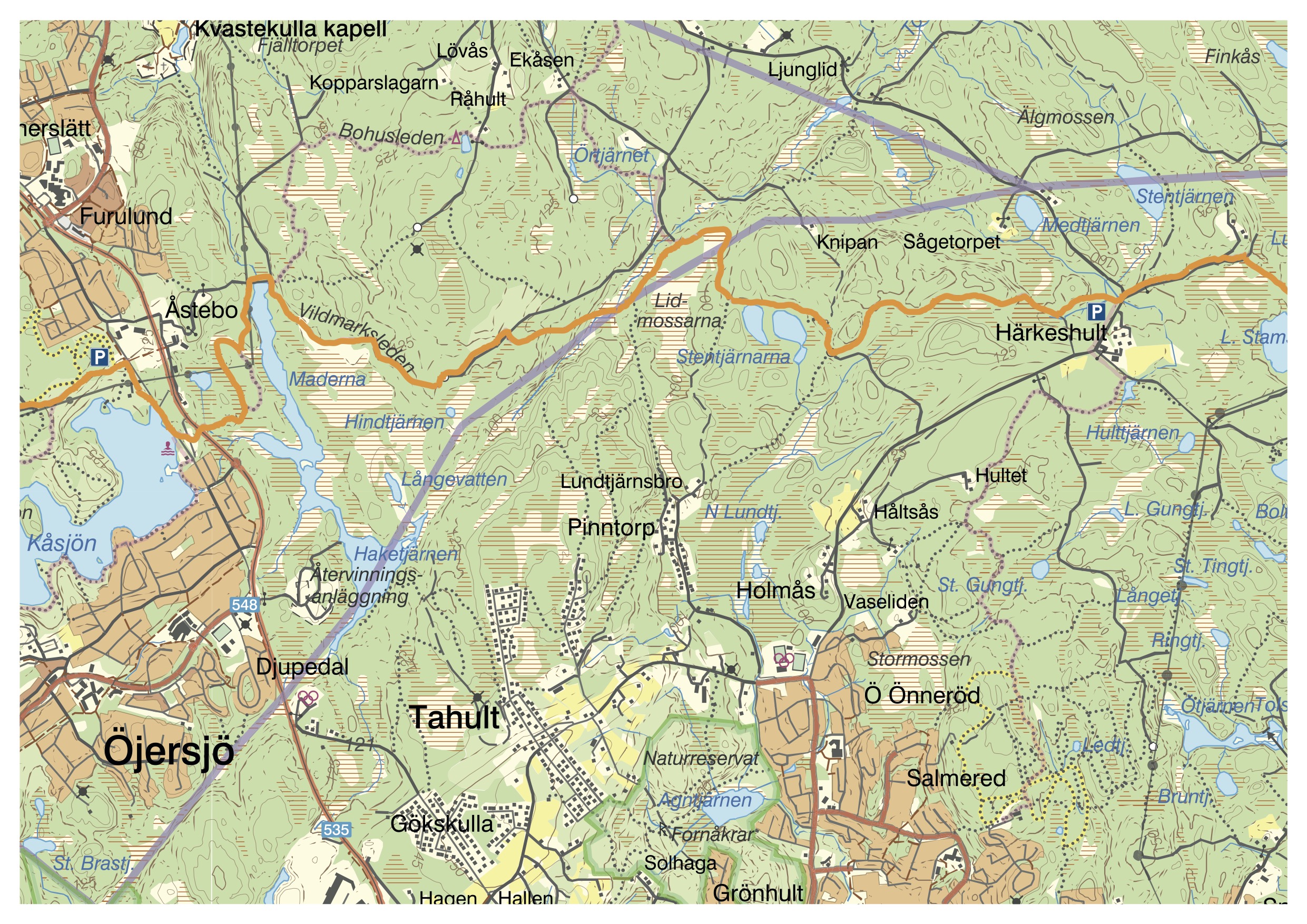 Karta Kåsjön - Härkeshult